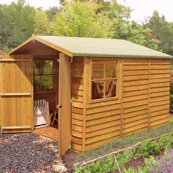 Shire Overlap Garden Shed 10x7 with Double Doors image