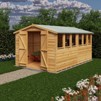 Shire Overlap Garden Shed 12x8 with Double Doors image