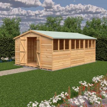 Shire Overlap Garden Shed 15x10 with Double Doors image