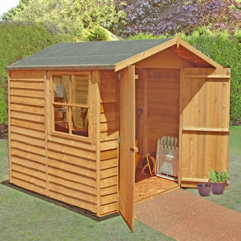 Shire Overlap Garden Shed 7x7 with Double Doors image
