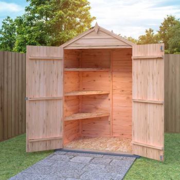 Shire Overlap Windowless Shed 4x3 with Shelves image