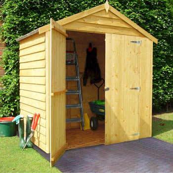 Shire Pressure Treated Overlap Shed 4x6 with Double Doors image