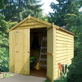 Shire Pressure Treated Overlap Shed 8x6 with Double Doors image