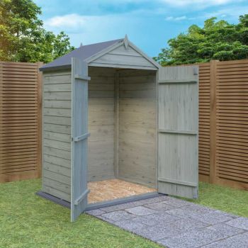 Shire Pressure Treated Overlap Windowless Shed 4x3 with Double Doors image