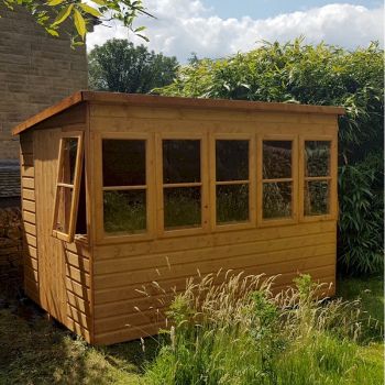 Shire Sun Pent Potting Shed 8x8 - Left Door image