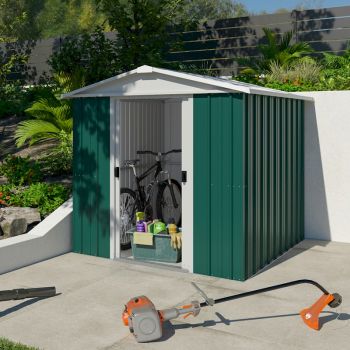 Yardmaster Emerald Deluxe 66GEYZ Metal Shed 1.86 x 1.86m image