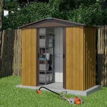 Yardmaster Woodview 65WGY Metal Shed 1.86 x 1.25m image