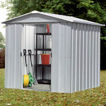 Yardmaster Zinc Deluxe 68ZGEY Metal Shed 1.86 x 2.26m image