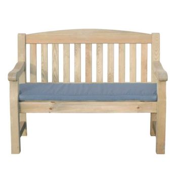 Zest Emily 2 Seater Bench with Dark Grey Seat Pad image