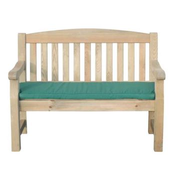 Zest Emily 2 Seater Bench with Green Seat Pad image