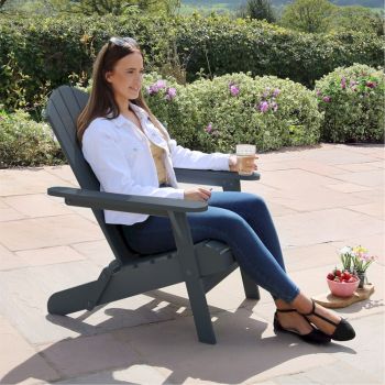 Zest Jasmine Folding Chair Dark Grey image