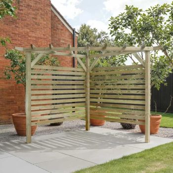 Zest Ludlow Corner Pergola with Back image