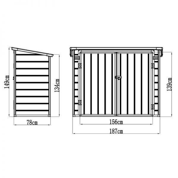 Jasmine Plastic Storage Unit 6x3