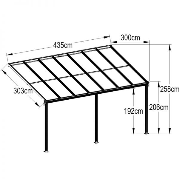 Kingston 10x14 Lean-To Carport Patio Cover