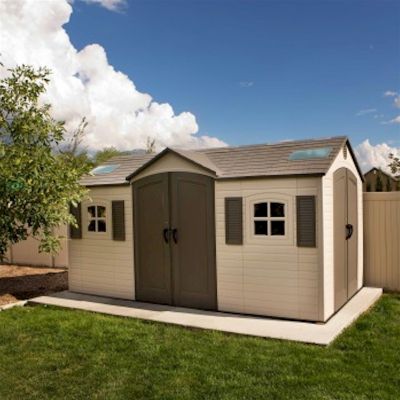 Lifetime Apex Dual Entry Plastic Shed 15x8