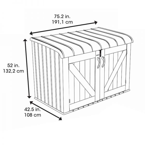 Lifetime Horizontal Plastic Storage Unit