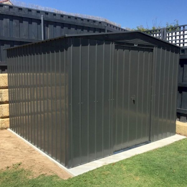 Lotus Apex 10x7 Anthracite Grey Metal shed