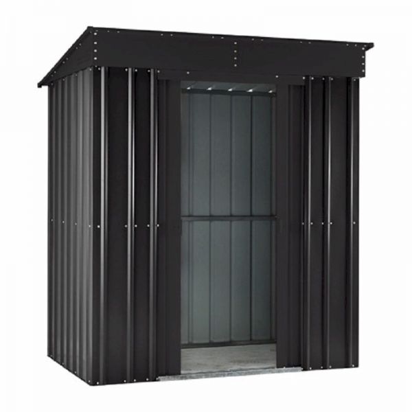 Lotus Pent 5x3 Anthracite Grey Metal Shed