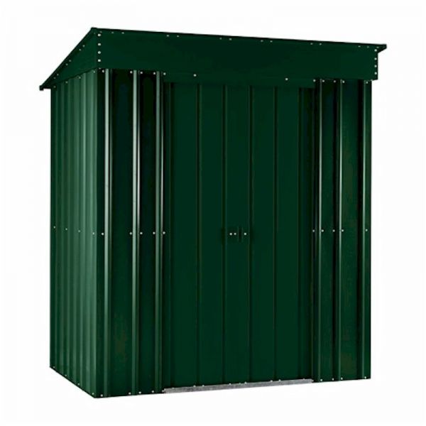 Lotus Pent 5x3 Heritage Green Metal Shed