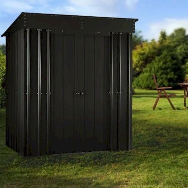 Lotus Pent 6x3 Anthracite Grey Metal Shed