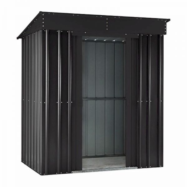 Lotus Pent 6x3 Anthracite Grey Metal Shed