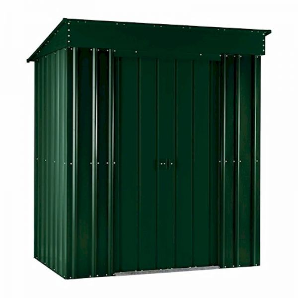 Lotus Pent 6x4 Heritage Green Metal Shed