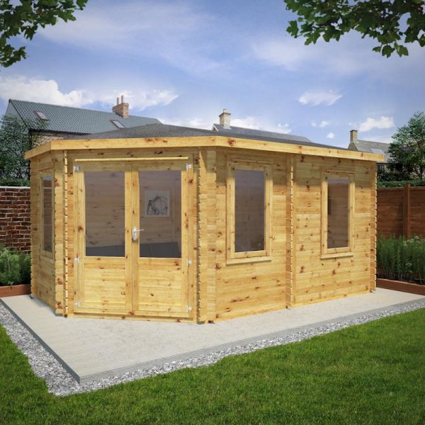 Mercia Corner Lodge Grande 5m x 3m -  34mm - Double Glazed