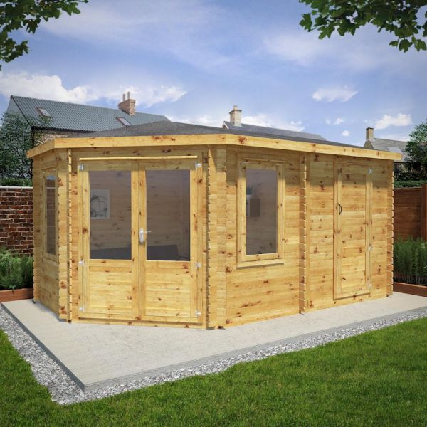 Mercia Corner Lodge Plus 5m x 3m - 28mm - Double Glazed