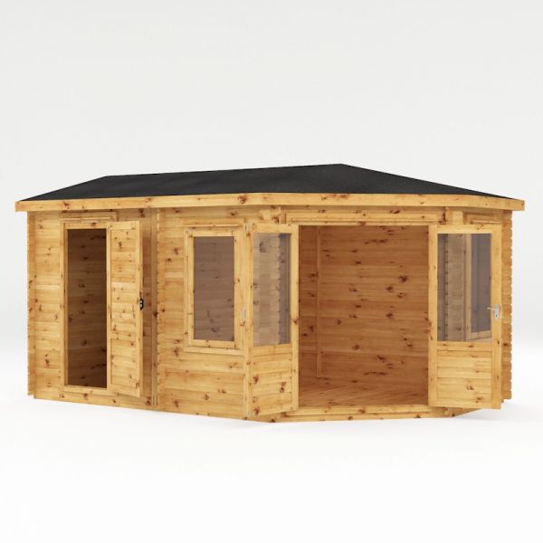 Mercia Corner Lodge Plus 5m x 3m - 28mm - Double Glazed