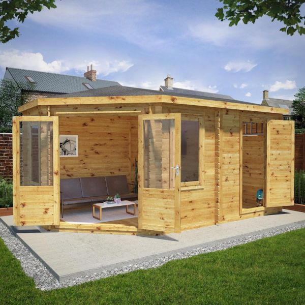 Mercia Corner Lodge Plus 5m x 3m - 34mm - Double Glazed