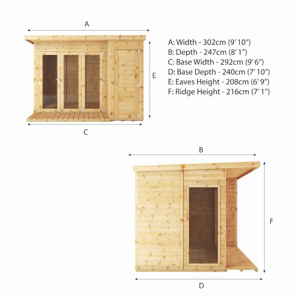 Mercia Garden Room Combi Summerhouse 10x8