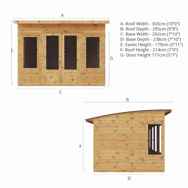 Mercia Helios Curved Roof Summerhouse 10x8