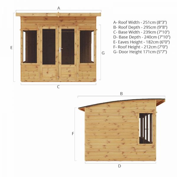 Mercia Helios Curved Roof Summerhouse 8x8