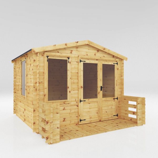 Mercia Log Cabin 3.3m x 3.7m with Veranda - 19mm