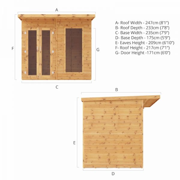 Mercia Maine Summerhouse 8x6