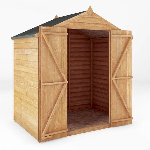 Mercia Overlap Apex Double Door Shed 4x6 - Windowless