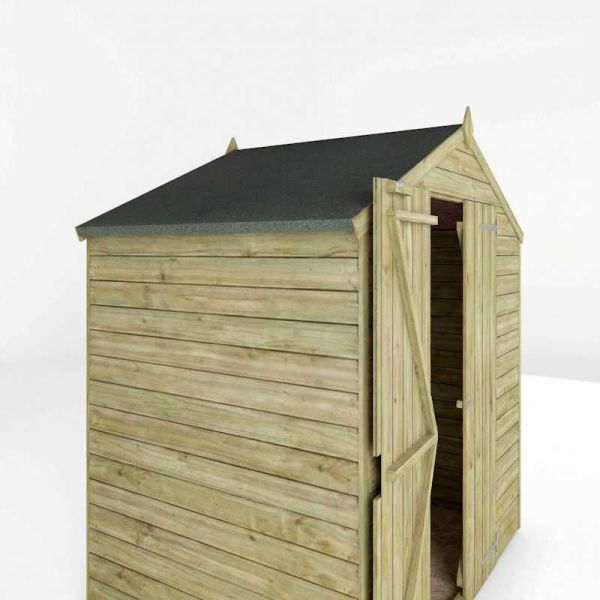 Mercia Overlap Apex Double Door Shed 4x6 - Windowless