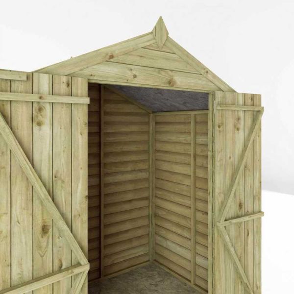 Mercia Overlap Apex Double Door Shed 4x6 - Windowless