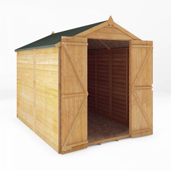 Mercia Overlap Apex Double Door Shed 8x6 - Windowless