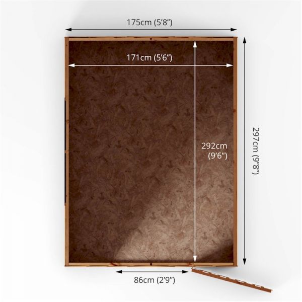 Mercia Overlap Apex Shed 10x6 - Windowless