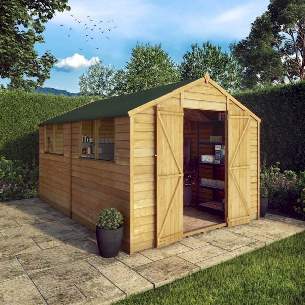 Mercia Overlap Apex Shed 12x8 - One Garden