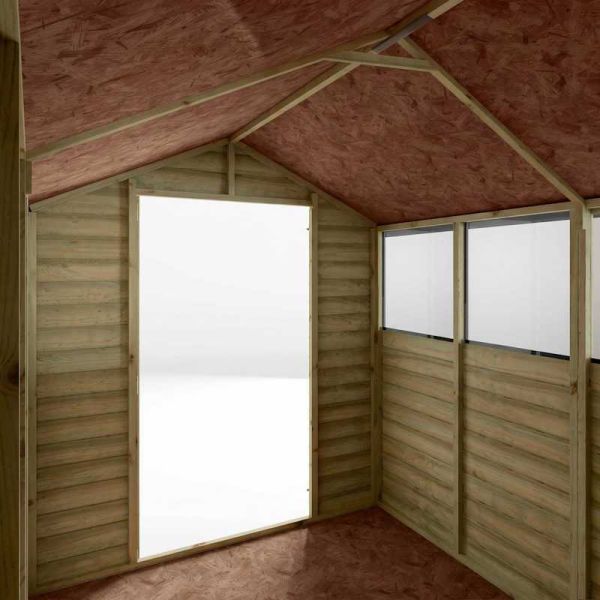 Mercia Value Overlap Apex Shed 8x6 - Single Door