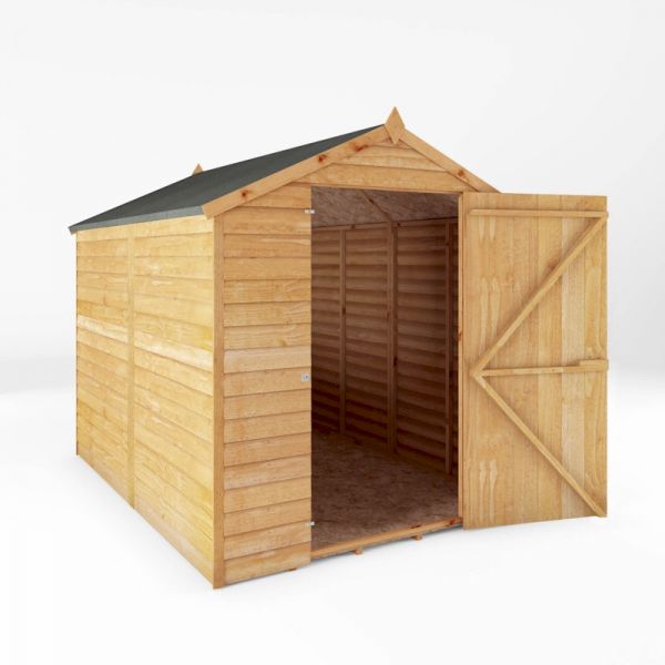 Mercia Overlap Apex Single Door Shed 8x6 - Windowless