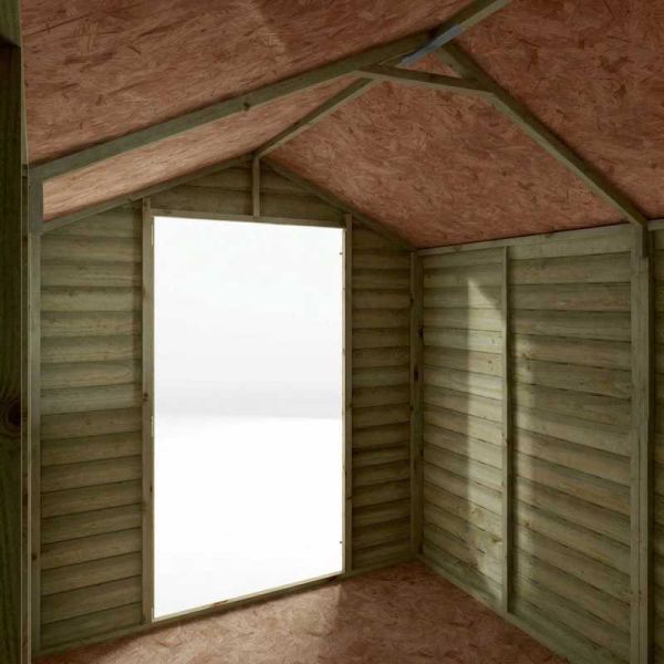 Mercia Overlap Apex Single Door Shed 8x6 - Windowless