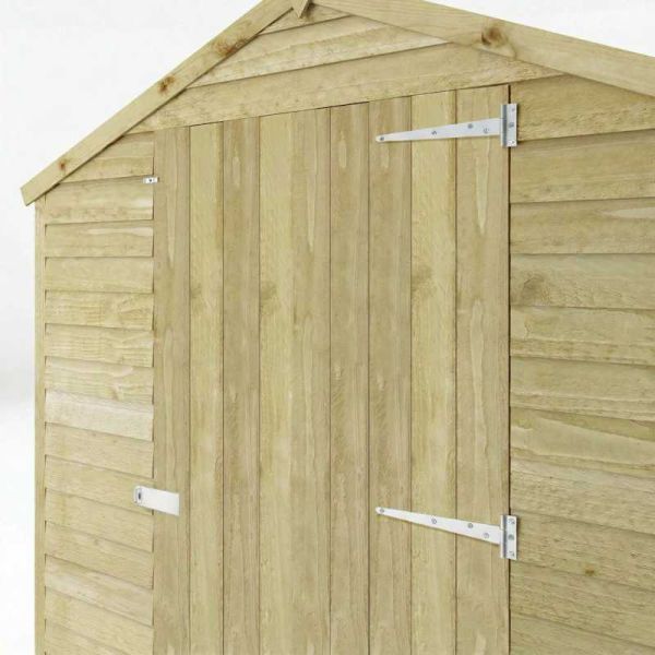 Mercia Overlap Apex Single Door Shed 8x6 - Windowless