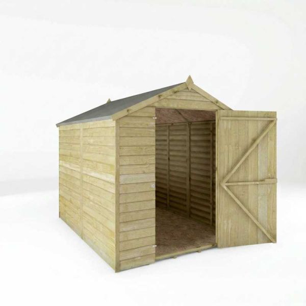 Mercia Overlap Apex Single Door Shed 8x6 - Windowless