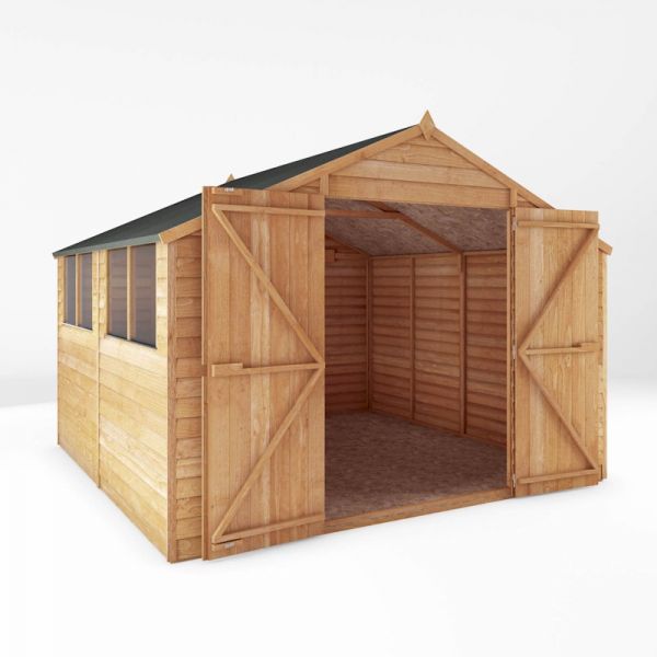 Mercia Overlap Apex Double Door Shed 10x10