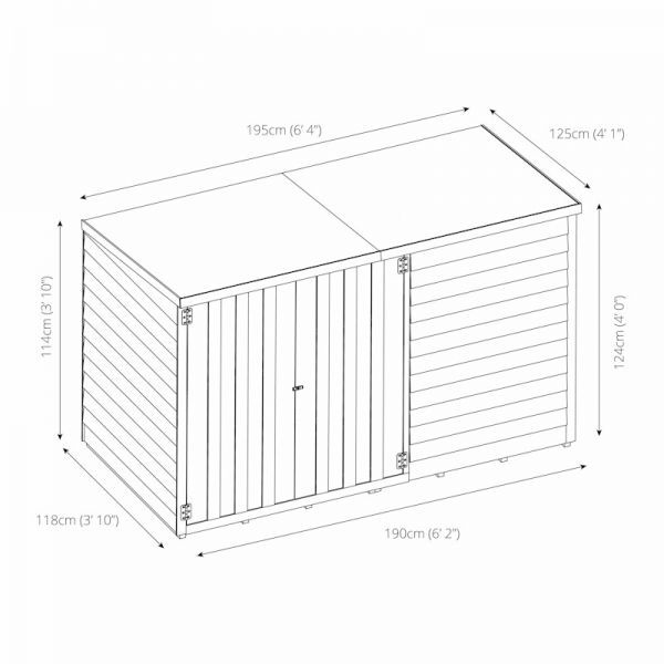 Mercia Overlap Pent Bike Store 4x6