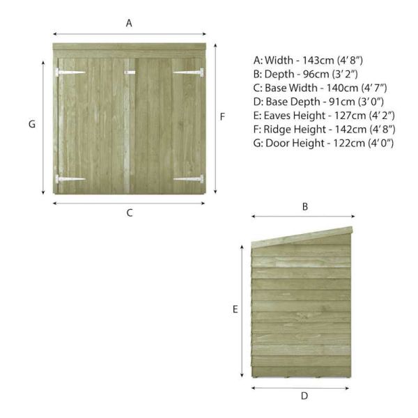 Mercia Overlap Pent Mower Store 5x3