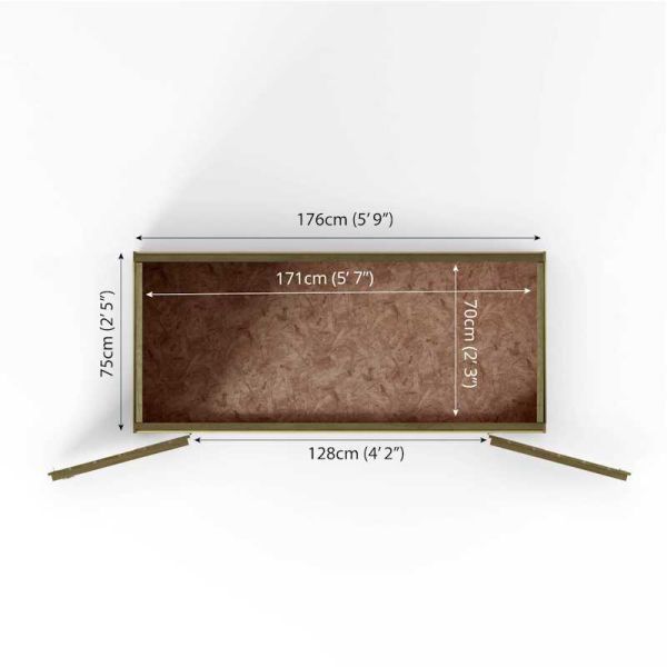 Mercia Overlap Pent Store 6x2
